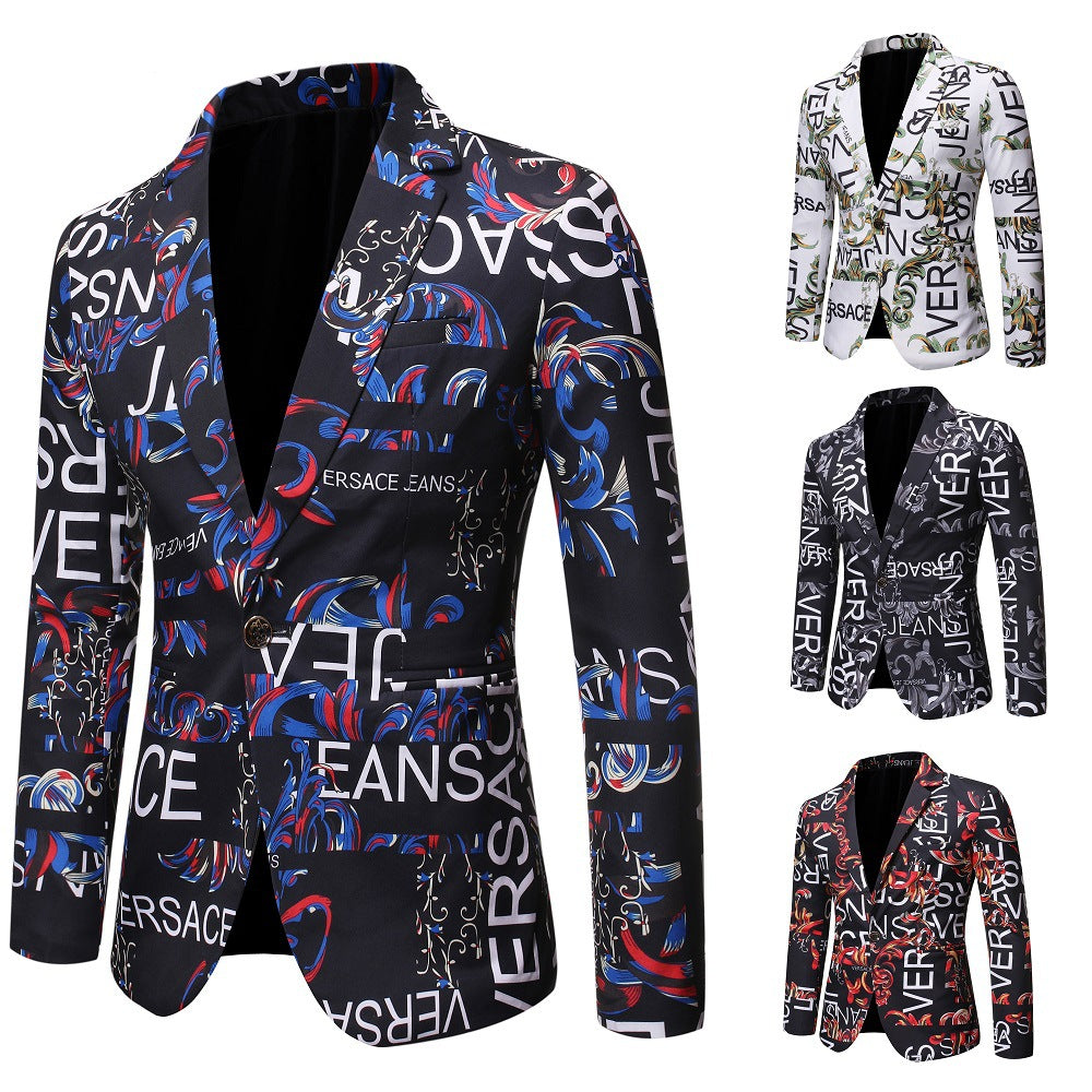 Men's Fashion Print Blazer - Slim Fit