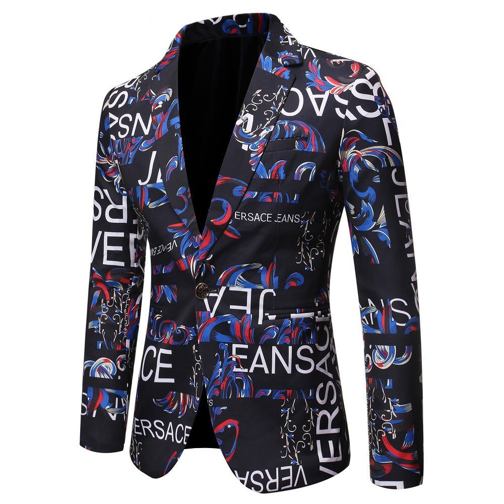 Men's Fashion Print Blazer - Slim Fit