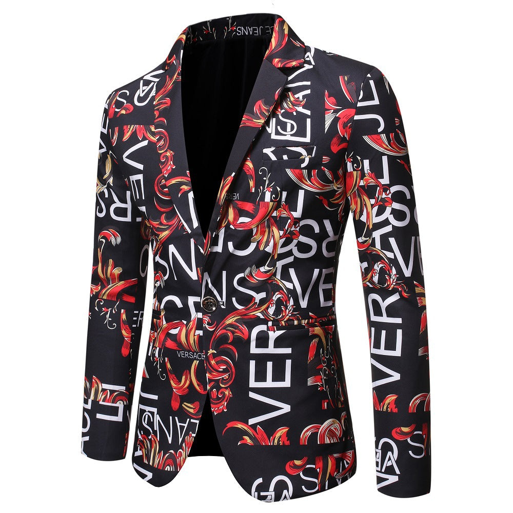 Men's Fashion Print Blazer - Slim Fit
