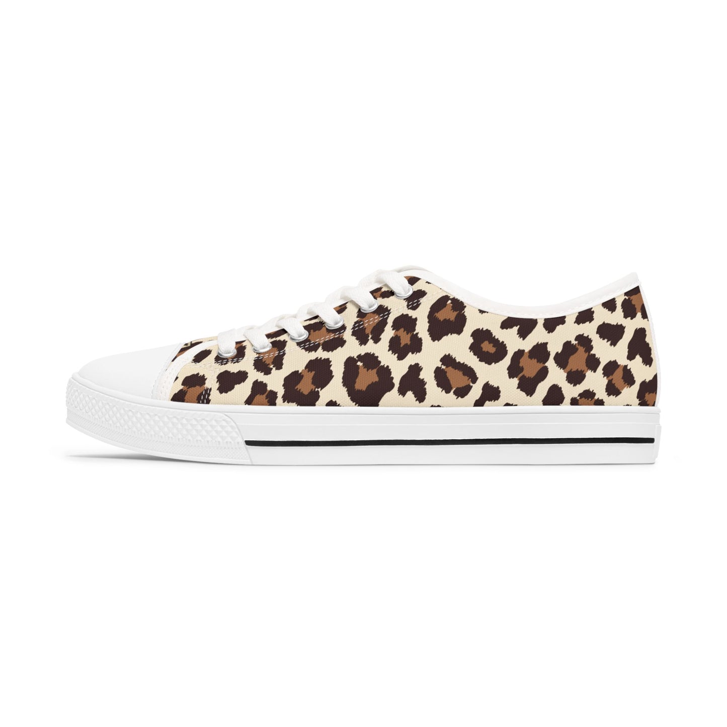 Noir Safari - Women's Low Top Sneakers