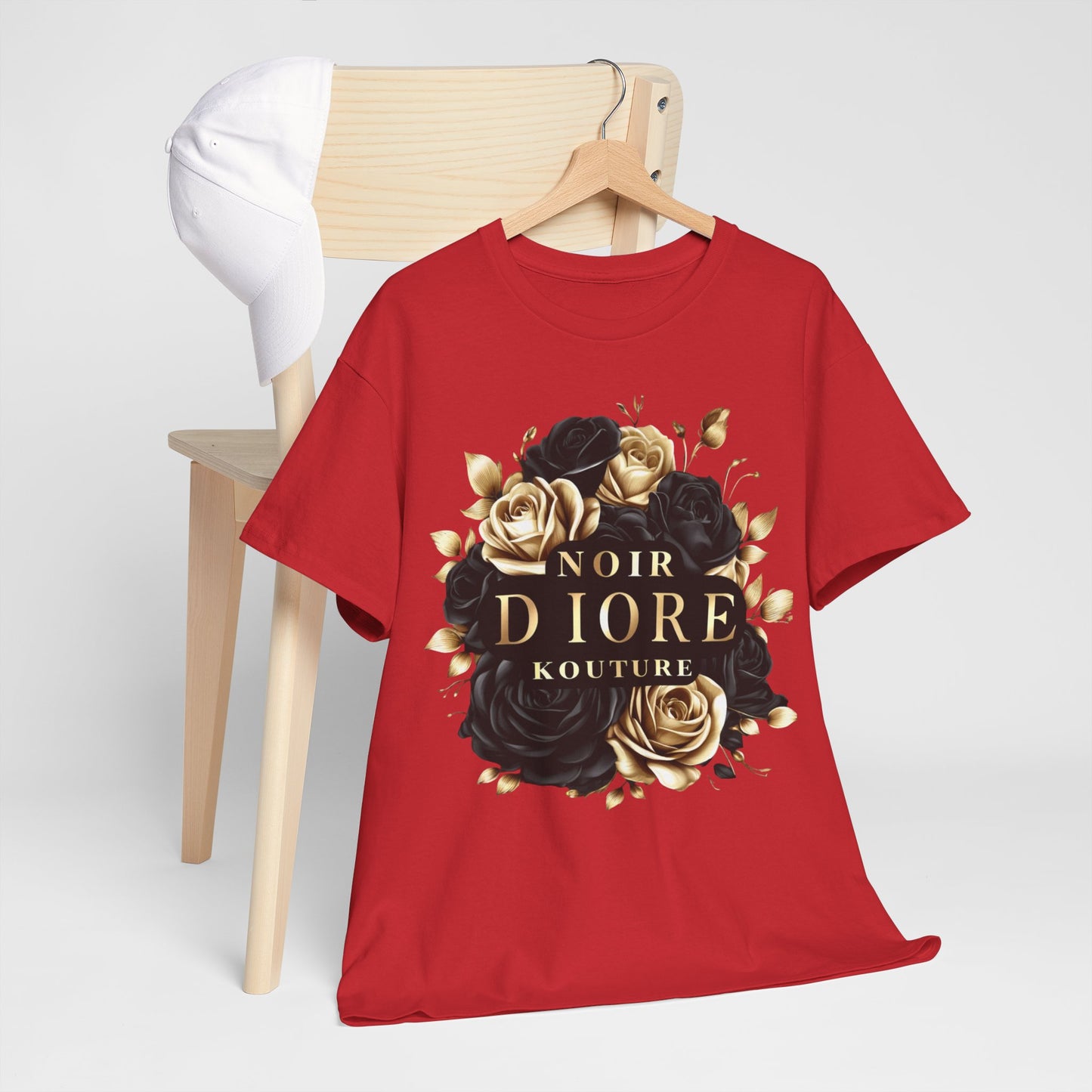 Noir Diore Kouture - Black & Gold Rose Tee