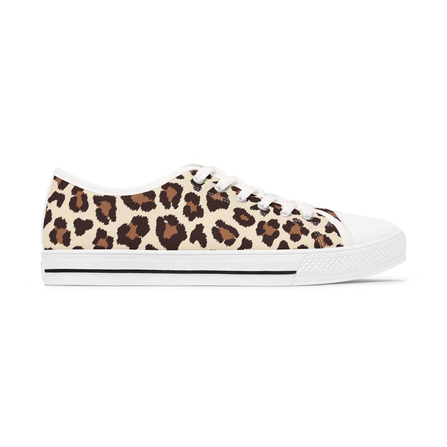 Noir Safari - Women's Low Top Sneakers