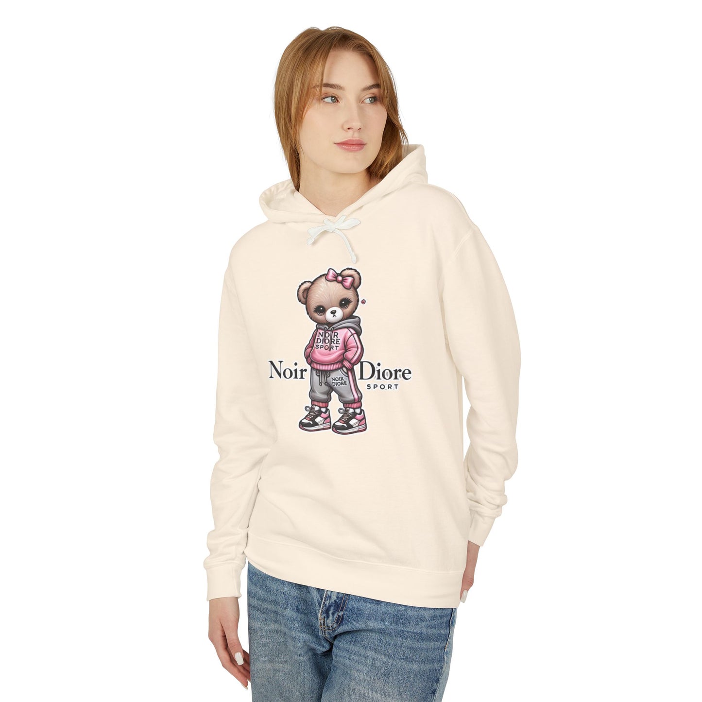 Lightweight Hooded "Sporty Girl Teddy" Sweatshirt