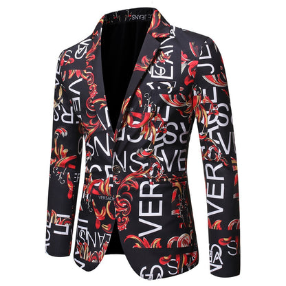 Men's Fashion Print Blazer - Slim Fit