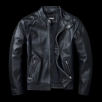 Cowhide Slim Fit Motorcycle Jacket