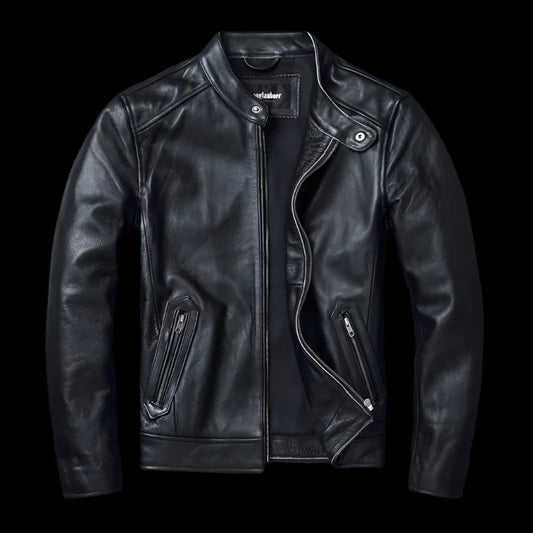 Cowhide Slim Fit Motorcycle Jacket