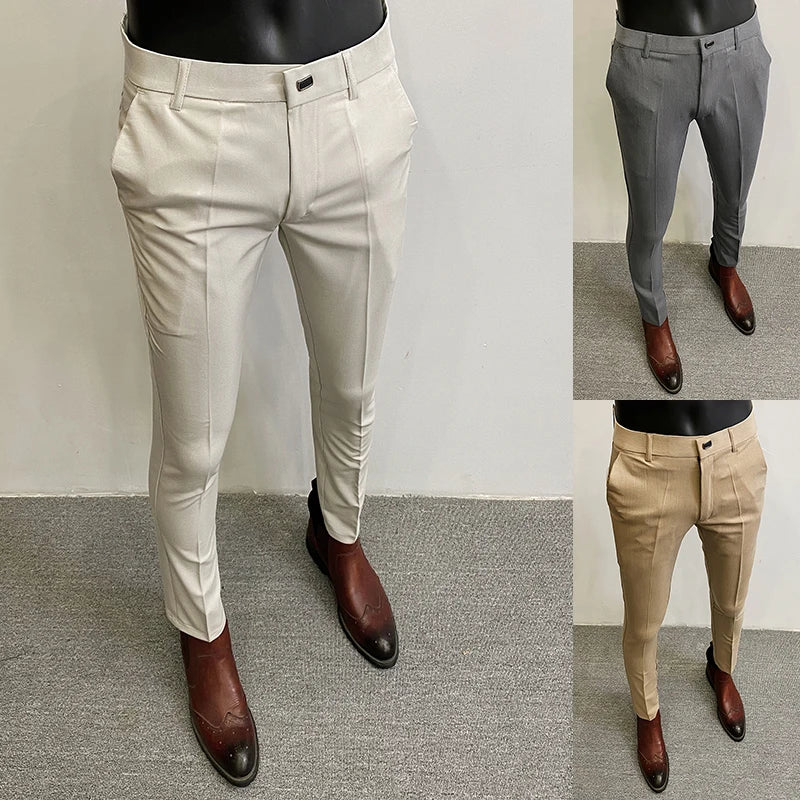 Men's Slim Formal Dress Pants - Stretch
